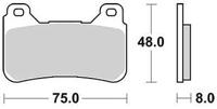 TRW Brake pad mcb 755 trq sin.metal racing