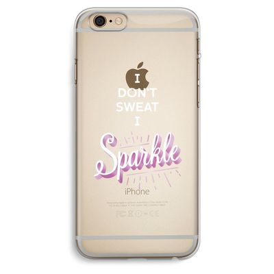 Sparkle quote: iPhone 6 Plus / 6S Plus Transparant Hoesje