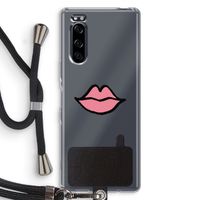 Kusje: Sony Xperia 5 Transparant Hoesje met koord