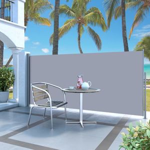 VidaXL Windscherm uittrekbaar 140x300 cm crèmekleurig