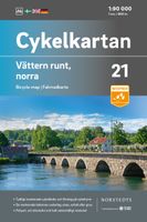 Fietskaart 21 Cykelkartan Vättern runt norra delen - Vattern Meer noordelijk gedeelte | Norstedts - thumbnail