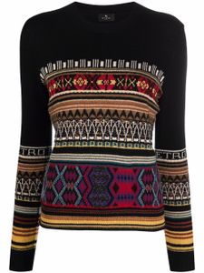 ETRO pull en maille intarsia - Noir