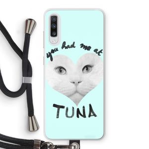 You had me at tuna: Samsung Galaxy A70 Transparant Hoesje met koord