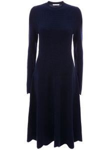 JW Anderson robe mi-longue à ourlet festonné - Bleu