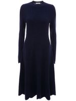 JW Anderson robe mi-longue à ourlet festonné - Bleu - thumbnail