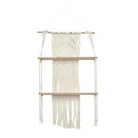 Wandplank/wandrek Ibiza - naturel - Boho stijl - 50 x 85 x 13 cm