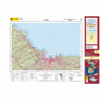 Topografische kaart 14 MT50 Gijón | CNIG - Instituto Geográfico Nacional1