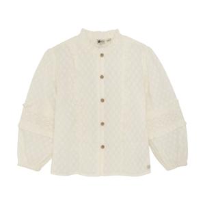 Daily7 Zomer shirt L/S meisjes - wit - ruffel