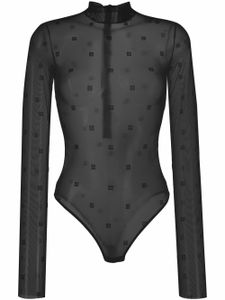 Givenchy body transparent à pois - Noir