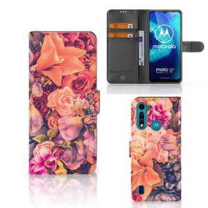 Motorola G8 Power Lite Hoesje Bosje Bloemen