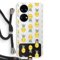 Ananas: Huawei P50 Transparant Hoesje met koord