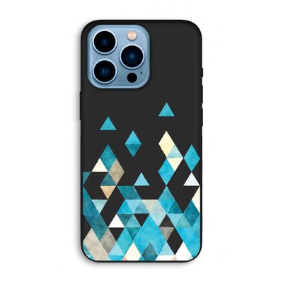 Gekleurde driehoekjes blauw: iPhone 13 Pro Max Biologisch afbreekbaar hoesje