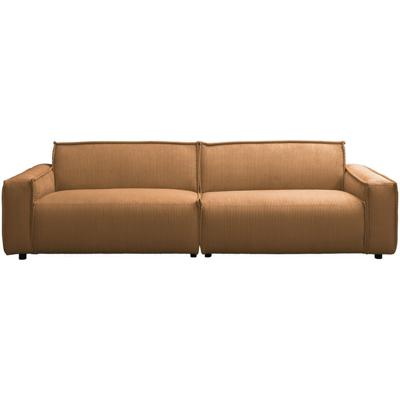 Leen Bakker - Bank Brooklyn 3-zits - Soop - Terra - Stof - Oranje#Bruin - 101x270x76 Cm