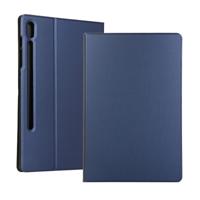 Voltage elastische textuur horizontale Flip lederen case voor Galaxy tab S6 T860 met houder (blauw)