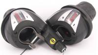 Shimano revo shifterset 3x7 speed derailleur zwart / antra ( set links + rechts )