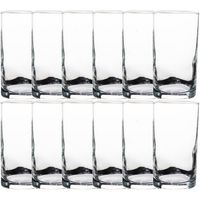 12x Stuks transparante drinkglazen 210 ml van glas - Drinkglazen