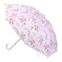 Disney Minnie Mouse paraplu - roze - D66 cm - met eenhoorns - voor kinderen - Paraplu's - thumbnail