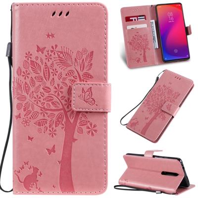 Boom & kat patroon gedrukt afdrukken horizontale Flip PU lederen draagtas met houder & kaartsleuven & portemonnee & Lanyard voor Xiaomi mi 9T & mi 9T