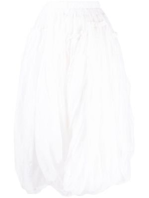 Comme des Garçons TAO jupe drapée à coupe mi-longue - Blanc