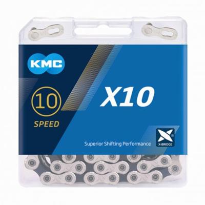 KMC x10 fietsketting 122 schakels zilver/zwart