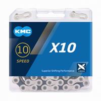 KMC x10 fietsketting 122 schakels zilver/zwart