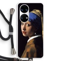 The Pearl Earring: Huawei P50 Transparant Hoesje met koord