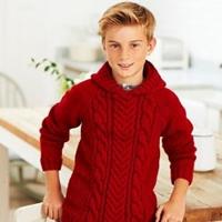 Breipatroon Stylecraft Life Aran No. 8936 Jongens hoodie