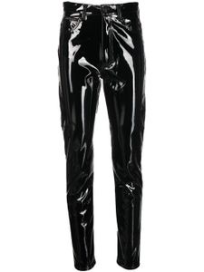 Philipp Plein pantalon de moto à taille haute - Noir