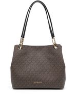 Michael Kors sac cabas en cuir à plaque logo - Marron