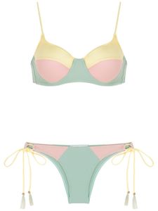 Brigitte bikini à design trois couleurs - Multicolore