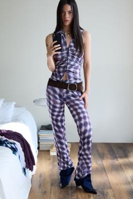 Vintage flare broek - BLUE - XL