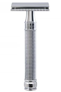 Edwin Jagger double edge safety razor Laser 3D Diamond chroom
