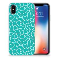 Apple iPhone X | Xs | Hoesje maken | Cracks Blue