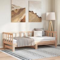Slaapbank uitschuifbaar 2x(80x200) cm massief grenenhout
