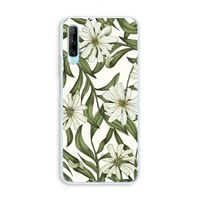 Wit bloemenpatroon: Huawei P Smart Pro Transparant Hoesje