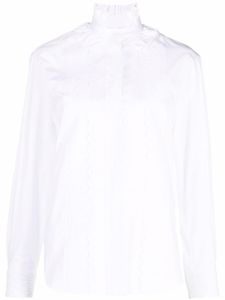 Rabanne chemise à volants - Blanc