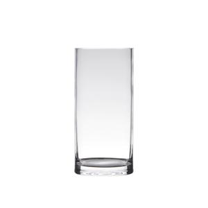 Hakbijl Glass Vaas - cilinder vorm - transparant - 40 x 12 cm - home-basics vazen