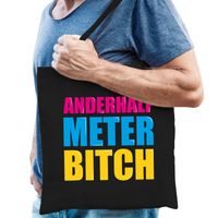 Anderhalf meter afstand bitch cadeau tas zwart voor heren