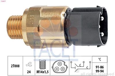 Temperatuurschakelaar, radiateurventilator 75617