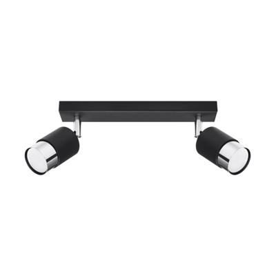 Plafondlamp NERO 2 zwart/chroom