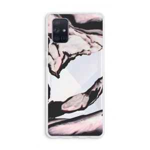 Roze stroom: Galaxy A71 Transparant Hoesje