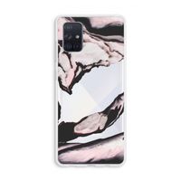 Roze stroom: Galaxy A71 Transparant Hoesje