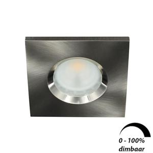 Camilla LED spot GU10 6Watt vierkant NIKKEL IP65 dimbaar