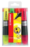 STABILO LUMINATOR markeerstift, etui van 4 stuks in geassorteerde kleuren