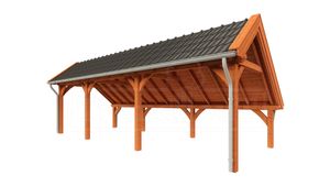 Tijdelijk 15% korting | Trendhout Kapschuur de Hoeve XL 875x380 cm- Kapschuurdak- Onbehandeld lariks Douglas hout- Trendhout