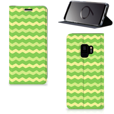 Samsung Galaxy S9 | Hoesje met Magneet | Waves Green