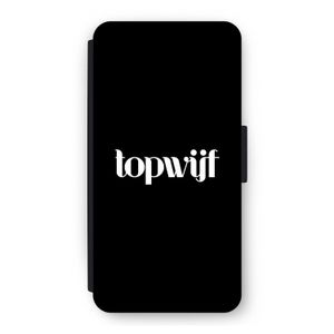 Topwijf Zwart: iPhone 12 Pro Flip Hoesje