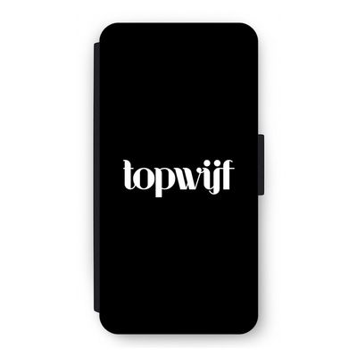 Topwijf Zwart: iPhone 12 Pro Flip Hoesje