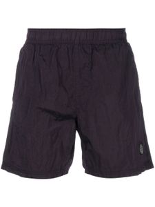 Stone Island short de sport à patch logo - Bleu