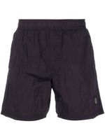 Stone Island short de sport à patch logo - Bleu